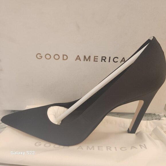 Good American Satin Pumps Pointed Toe Size Various. NIB - Picture 4 of 8
